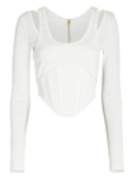 Dion Lee Tops - Dion Lee Ribbed Corset Shrug Combo Top